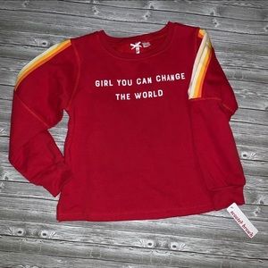 NWT Girls Cold Shoulder Sweater
